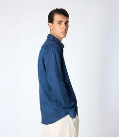 Camicia da uomo in lino blu notte, Valerio 1966, 25Z3T2302LNBLUN40, 002 preview