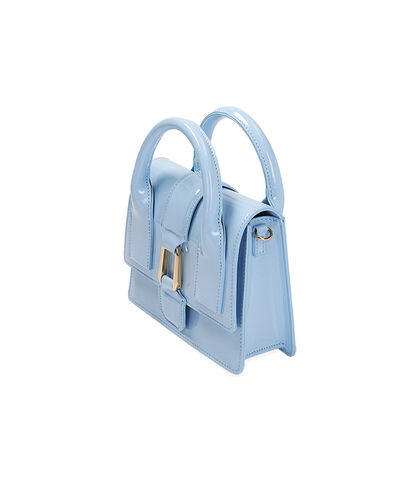 Mini bag celeste  in vernice, Nuova Collezione, 2151T4537VECELEUNI, 002
