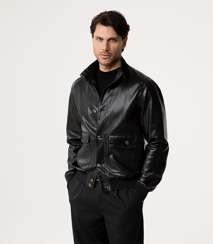 Giubbino nero con dettagli dorati, Valerio 1966, 2785T2588EPNEROI, 002