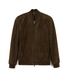 Giubbino da uomo in camoscio marrone, Valerio 1966, 26N7T2016CMMARRL, 003 preview