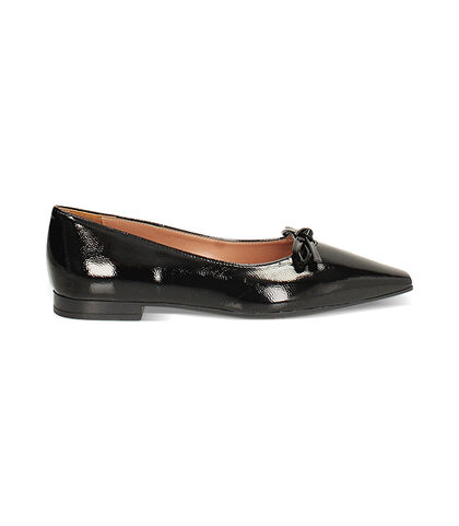 Ballerina nera in naplak a punta, Valerio 1966, 24M8T0501NPNERO035, 001