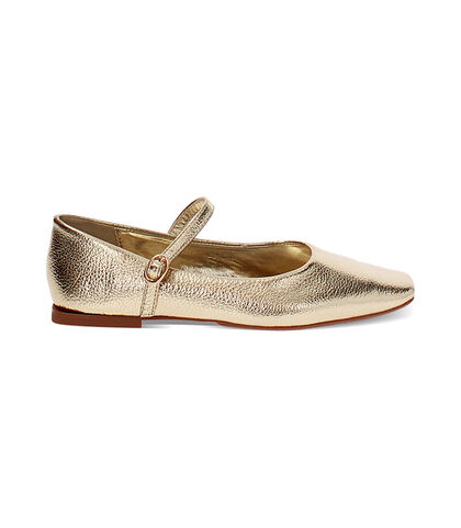 Ballerine da donna dorate laminate, Valerio 1966, 2549T2953LMOROG035, 001