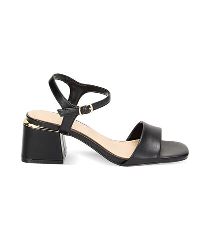 Sandali neri tacco largo, 2349T3107EPNERO035, 001