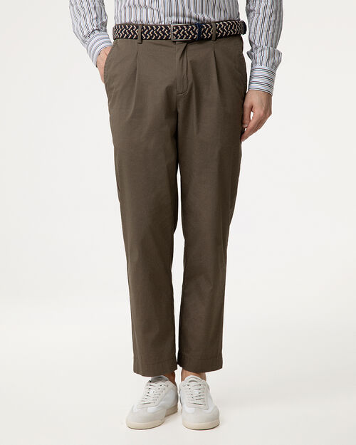 Pantaloni marroni con taglio classico, BROWN