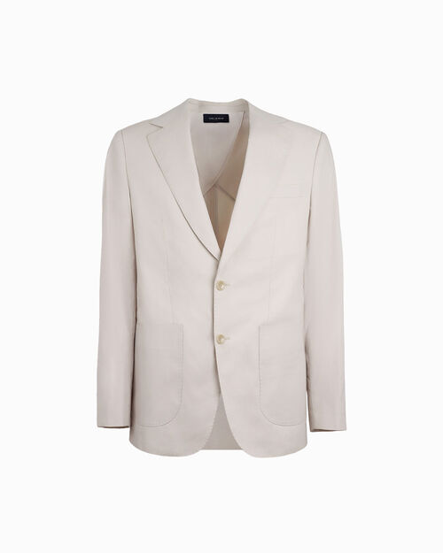 Giacca da uomo in cotone beige, BEIGE