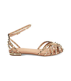 Ballerine da donna borchiate in vernice nude, Valerio 1966, 25G4T2056VENUDE036, 001 preview