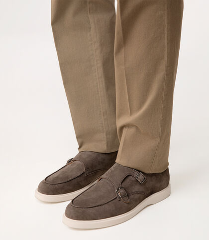 Scarpe allacciate testa di moro doppia fibbia, Valerio 1966, 27Z1T6109CMMORO039, 002