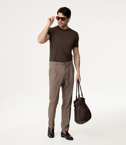 T-shirt testa di moro minimalista, Valerio 1966, 27D8T1151COMOROI, 002