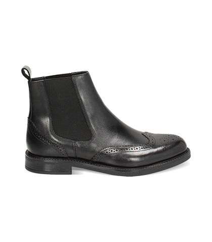 Beatles con impunture oxford in pelle nera, Valerio 1966, 24N4T6509PENERO039, 001