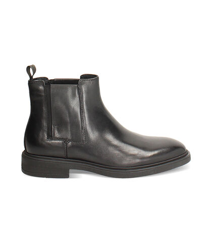 Beatles neri eleganti in vera pelle, Valerio 1966, 26U6T2565PENERO039, 001