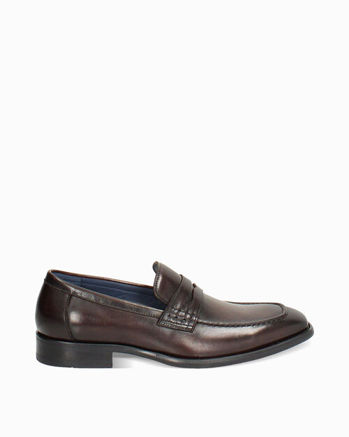 Mocassino uomo in pelle moro dalla linea classica, DK BROWN