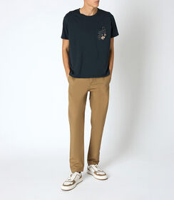 T-shirt da uomo con taschino, in cotone nera, Valerio 1966, 25N8T0313CONEROL, 001 preview
