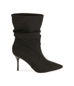 Ankle boots neri in tessuto, tacco 8,5 cm , Valerio 1966, 2021T2815LYNERO035, 001 preview