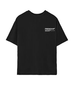 T-shirt da uomo in cotone nero, Valerio 1966, 26J3T1106TSNEROL, 003 preview