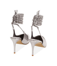 Décolleté lace-up argento, tacco 8 cm, Valerio 1966, 2121T5107LMARGE035, 003 preview