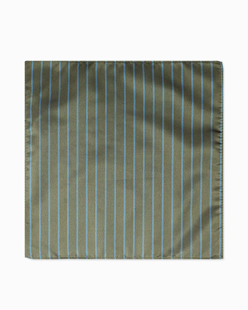 Pochette verde con righe diagonali, GREEN