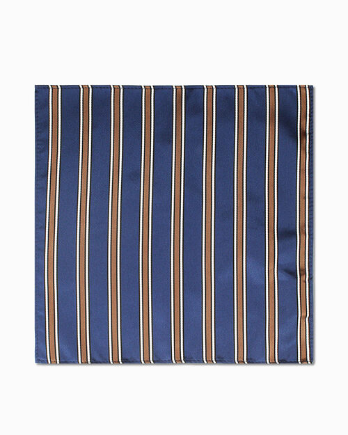 Cravatta blu moro con righe diagonali, MULTI COLOR