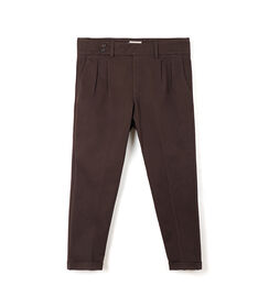 Pantaloni da uomo in tessuto color testa di moro, Valerio 1966, 26N9T1990TSMORO48, 004 preview