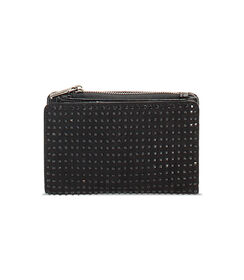 Portafoglio in microfibra nero con strass neri, Valerio 1966, 2451T4041MPNENEUNI, 001 preview