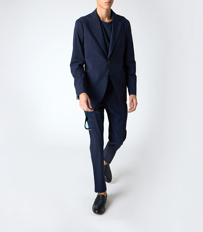 Pantalone da uomo slim blu, Valerio 1966, 25R1T0004TSBLUN52