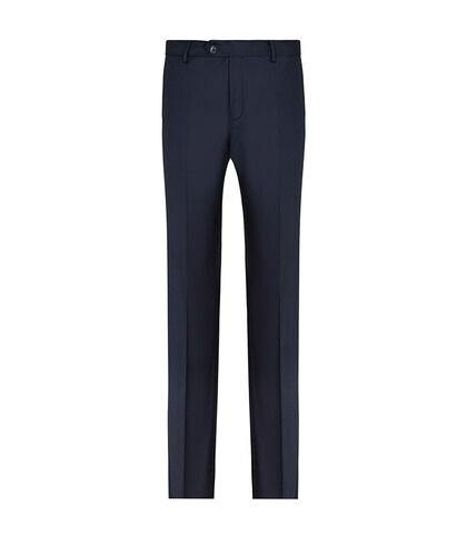 Pantaloni blu navy con chiusura a bottone, Valerio 1966, 2786T3001TSBLUN42, 001