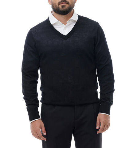 Maglioncino a V nero, Valerio 1966, 24U4T3051TSNEROI, 001