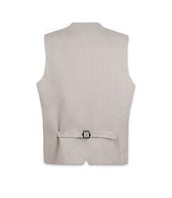 Gilet da uomo di lino panna, Valerio 1966, 25R1T2440LNPANN48, 002 preview