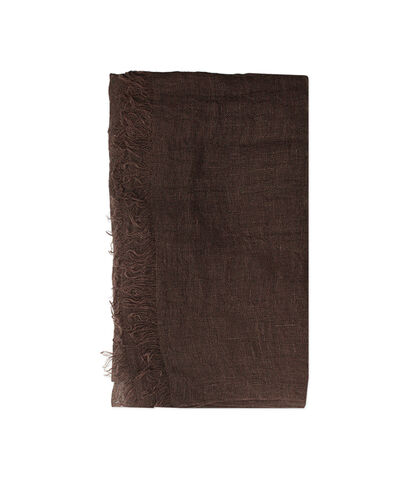 Pashmina testa di moro in lino, Valerio 1966, 27Z2T1008LNMOROUNI, 001