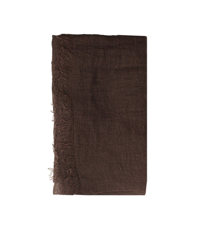 Pashmina testa di moro in lino, Valerio 1966, 27Z2T1008LNMOROUNI