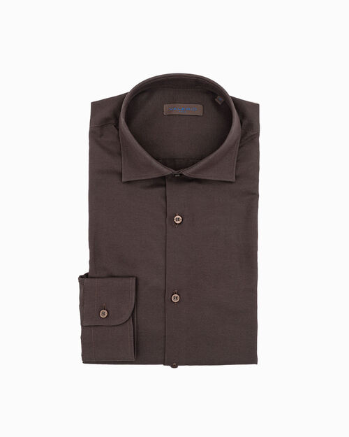 Camicia testa di moro in cotone, DK BROWN
