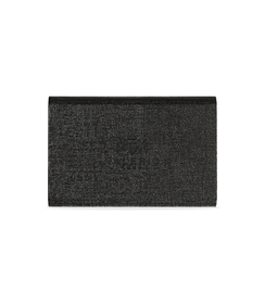 Portamonete nero in pelle con logo embossed, Valerio 1966, 10A4T1000PENEROUNI, 002 preview