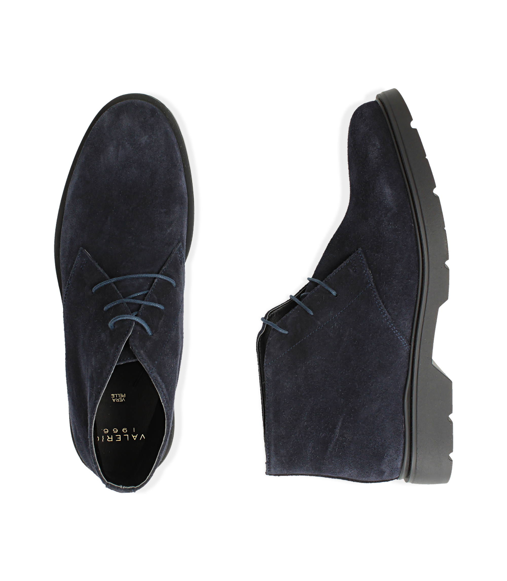 Polacchini blu in camoscio