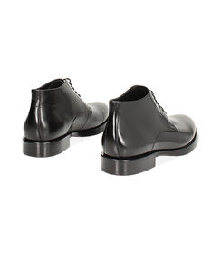 Polacchino stringato nero in pelle, Valerio 1966, 24U6T6322PENERO040, 003 preview
