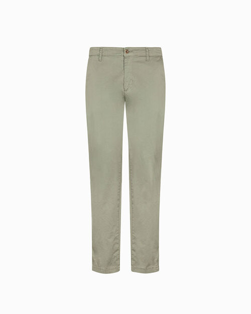 Pantaloni verde-salvia con fit slim, MULTI COLOR