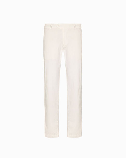 Pantalone panna con dettagli classici