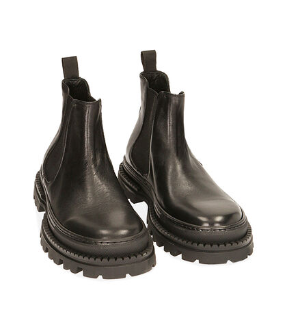 Chelsea boots neri in pelle , Special Price, 2053T1087PENERO039, 002