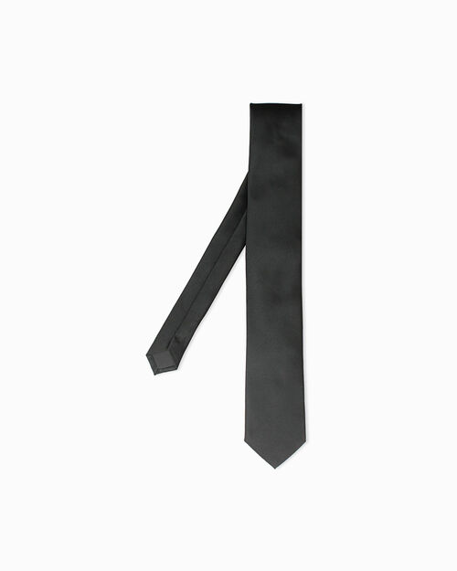 Cravatta nera classica ed essenziale, BLACK