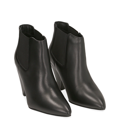 Chelsea boots neri in pelle di vitello , Valerio 1966, 12D6T3910VINERO035, 002