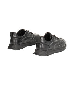 Sneakers nere in pelle, Valerio 1966, 24U6T1785PENERO039, 003 preview