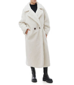 Cappotto teddy lungo panna, Valerio 1966, 24B4T4429FUPANNUNI, 001 preview