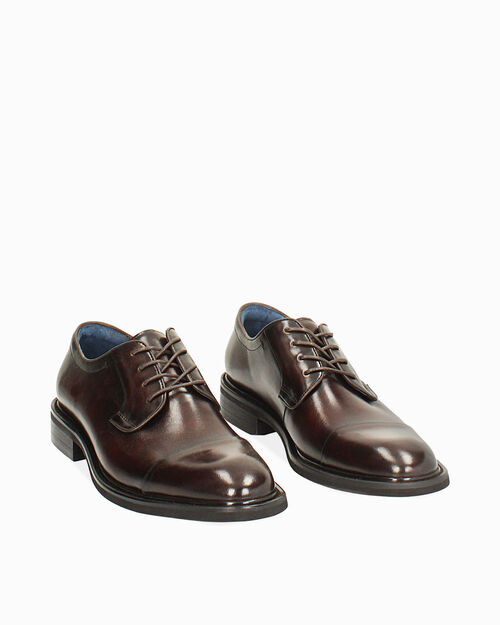 Scarpa allacciata da uomo in pelle moro, DK BROWN