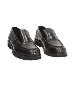 Mocassino nero con linguetta prominente, Valerio 1966, 2714T8301PENERO039, 003 preview