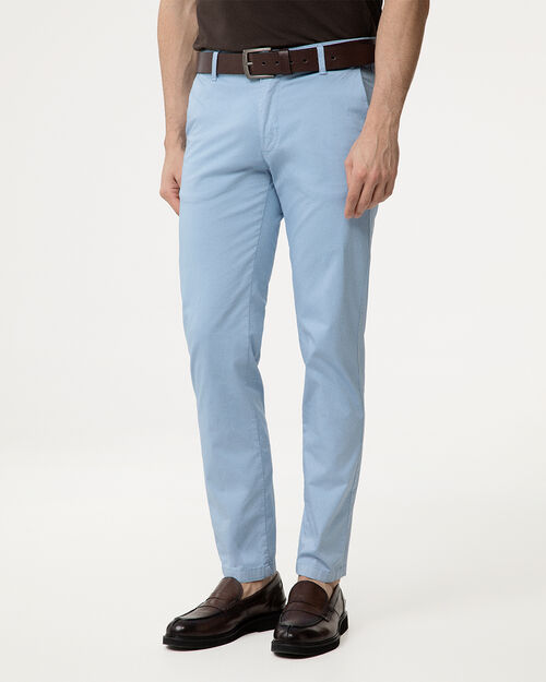 Pantaloni azzurri dal design classico, LT BLUE