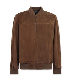 Bomber in camoscio da uomo testa di moro, Valerio 1966, 25Z4T0004CMMORO42, 001 preview