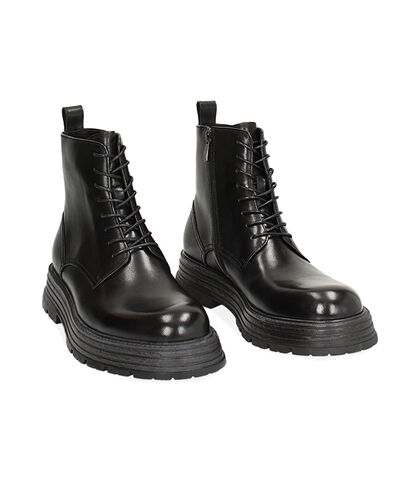 Anfibi neri in pelle, Valerio 1966, 24U6T1317PENERO039, 002