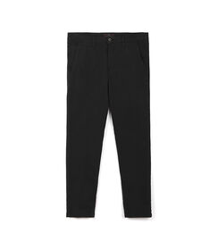 Pantaloni chino neri in tessuto da uomo, Valerio 1966, 26N9T1993TSNERO46, 003 preview