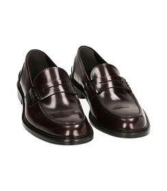 Mocassini bordeaux in pelle abrasivata, Valerio 1966, 2195T1433APBORD039, 002 preview
