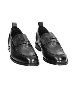 Mocassini in pelle neri, Valerio 1966, 23U6T8368PENERO039, 002 preview