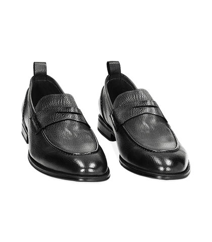 Mocassini in pelle neri, Valerio 1966, 23U6T8368PENERO039, 002