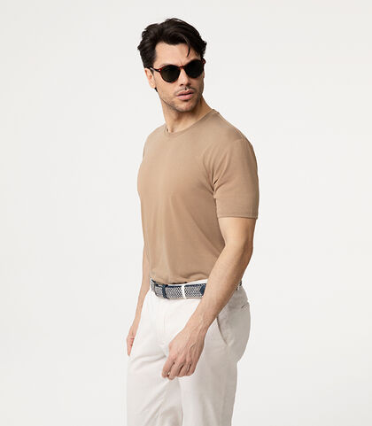 T-shirt nocciola con vestibilit&agrave; regolare, Valerio 1966, 27C9T5579TSNOCCI, 002